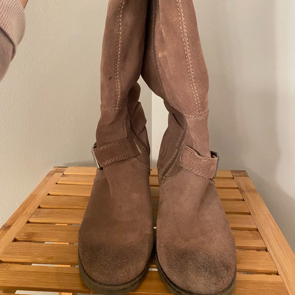 Suede Boots , ok condition.